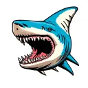 shark head tattoo design idea