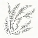 wheat in a stamp  tattoo design idea