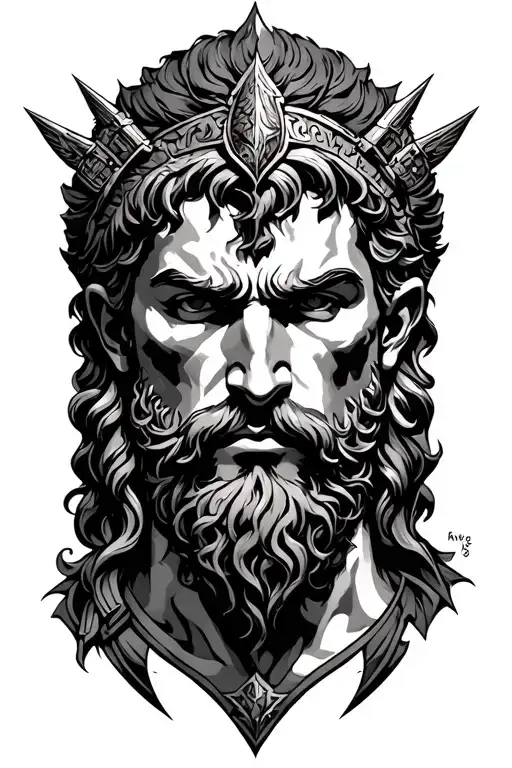 Roman god mars god of war tattoo design idea