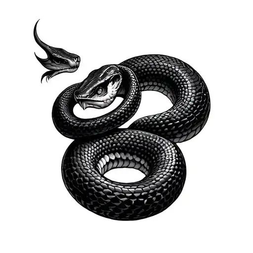 Collarbone Snake tattoo design idea