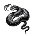 Collarbone Snake tattoo design idea