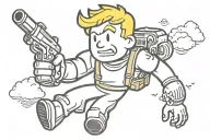 Fallout Vault Boy tattoo design idea
