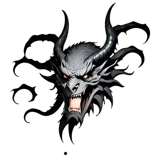 demon oni tattoo design idea