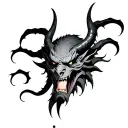 demon oni tattoo design idea