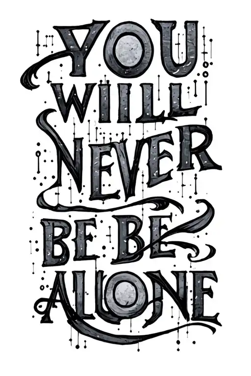 "You will never be alone" Morse Code lines forming tattoo design idea