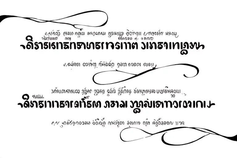 Khmer scripture verses flowing tattoo design idea