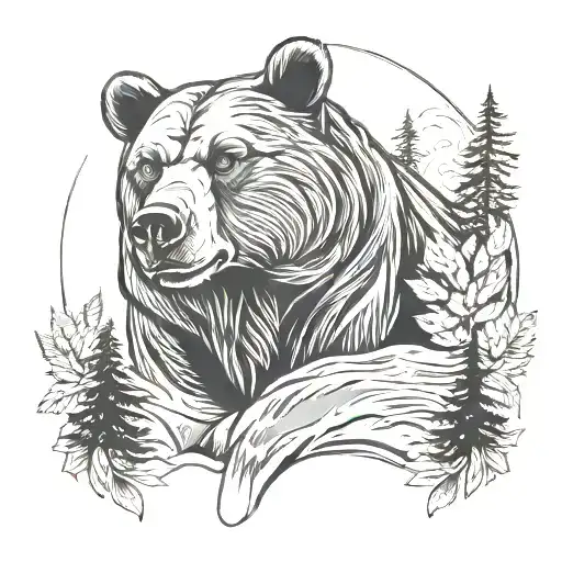 brother bear tattoo design idea