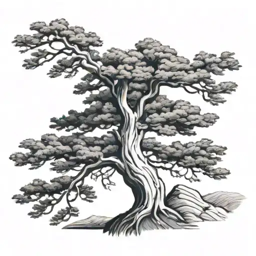 Cypress Tree tattoo design idea