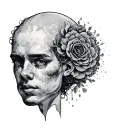 Overthinking Head tattoo design idea