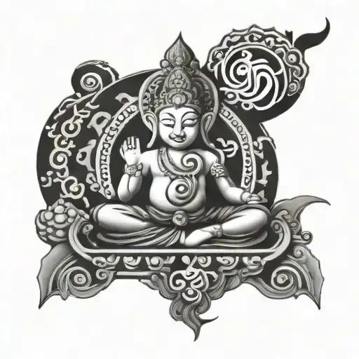 Om Mani Padme Hum tattoo design idea