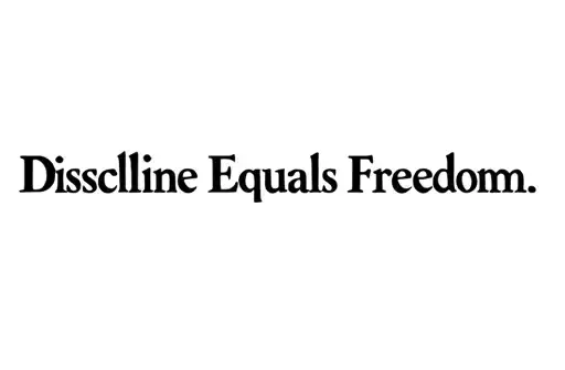 "Discipline Equals Freedom" tattoo design idea