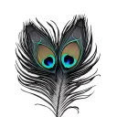 peacock feather entwined with eagle feather feather feather feather feather tattoo design idea