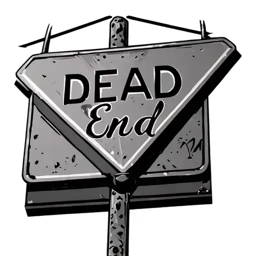 Dead End sign — classic diamond road sign, tilted slightly so it flows with your chest/shoulder.Draco — instead of bust tattoo design idea