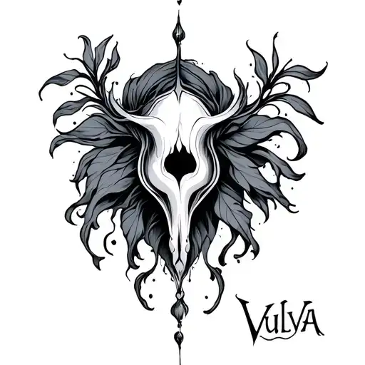 Vulva tattoo design idea