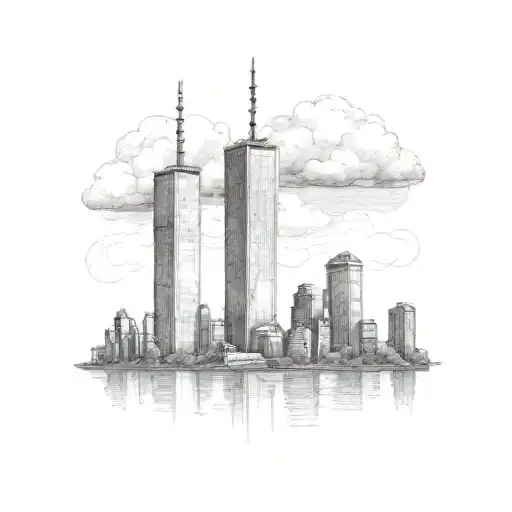 World Trade Center Twin Towers tattoo design idea
