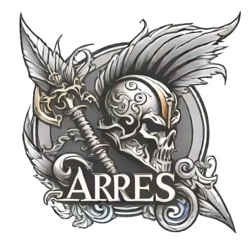 Ares name tattoo design tattoo design idea