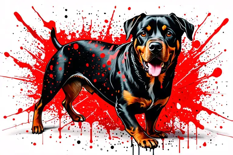 Rottweiler tattoo design idea