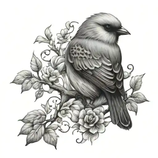 bird and animal tattoo design idea
