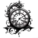 The flow of time waits for no one clock tattoo design idea