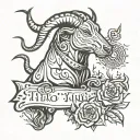 scorpio and taurus and a dog tattoo tattoo design idea