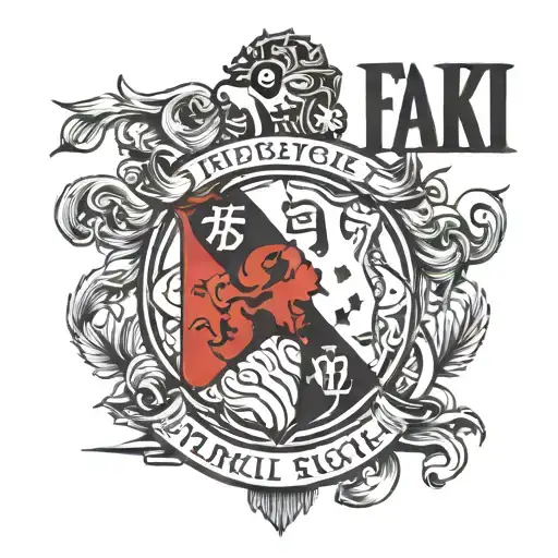 tattoo writing for our football club, the team name is Faki Cho Chi tattoo design idea
