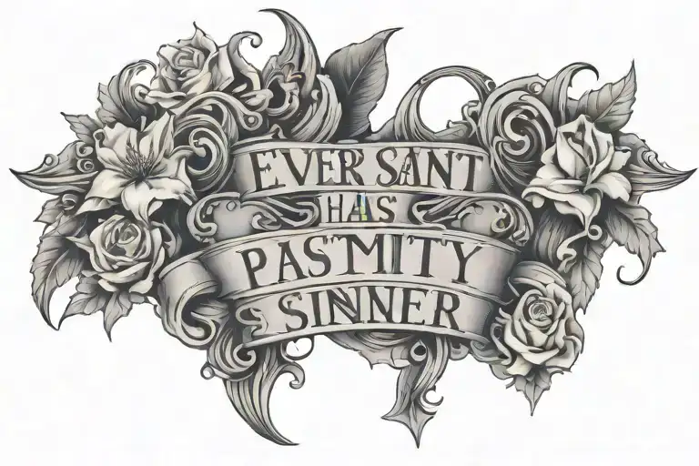 Every Saint Has A Past 1 Timothy 1:15 Every Sinner Has A Future John 3:16 tattoo design idea