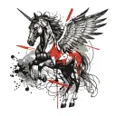 pegasus tattoo design idea