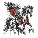 pegasus tattoo design idea