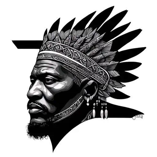 African King tattoo design idea