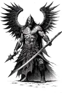 ragnarok battle scene tattoo design idea