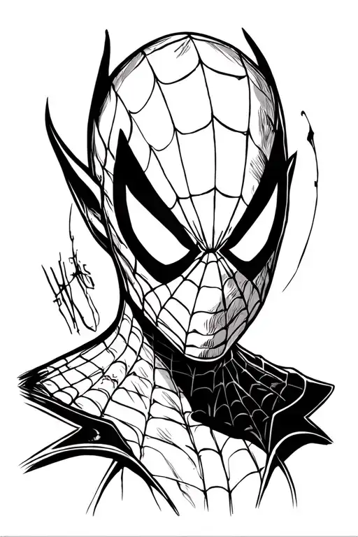green goblin spiderman tattoo design idea