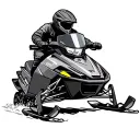 Snowmobile tattoo design idea
