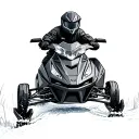 Snowmobile tattoo design idea