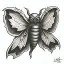 Mothman tattoo design idea