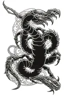 scorpion with dragon tattoo design idea