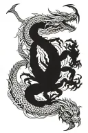 scorpion with dragon tattoo design idea