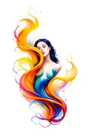 sexual energy flowing tattoo design idea