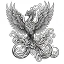 pheonix rising Phoenix from fire, feminine tattoo tattoo design idea