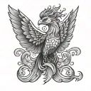 pheonix rising Phoenix from fire, feminine tattoo tattoo design idea