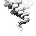 Filler Clouds and Smoke tattoo design idea