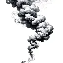 Filler Clouds and Smoke tattoo design idea