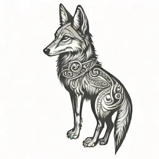 Coyote and Hecate tattoo design idea