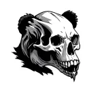 Bear Skull tattoo design idea