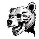 Bear Skull tattoo design idea