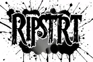"RIPSTR" ink splatter cherry tattoo design idea