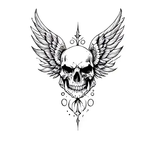 "A highly detailed and symbolic American traditional tattoo design in pure blackwork, bold illustrative style. The cent tattoo design idea