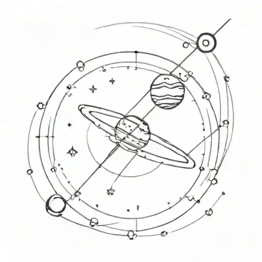 astronomy tattoo design idea