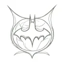 batman logo tattoo design idea