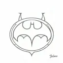batman logo tattoo design idea