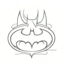 batman logo tattoo design idea